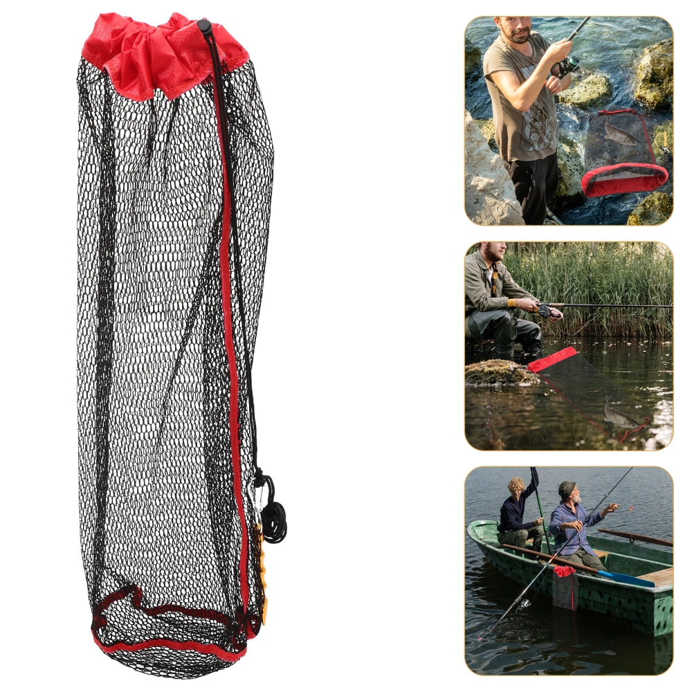 Drawstring Fishing Net Fish Protective Net Fish Guard Basket Mesh Fishing Netting Fish Locating Net