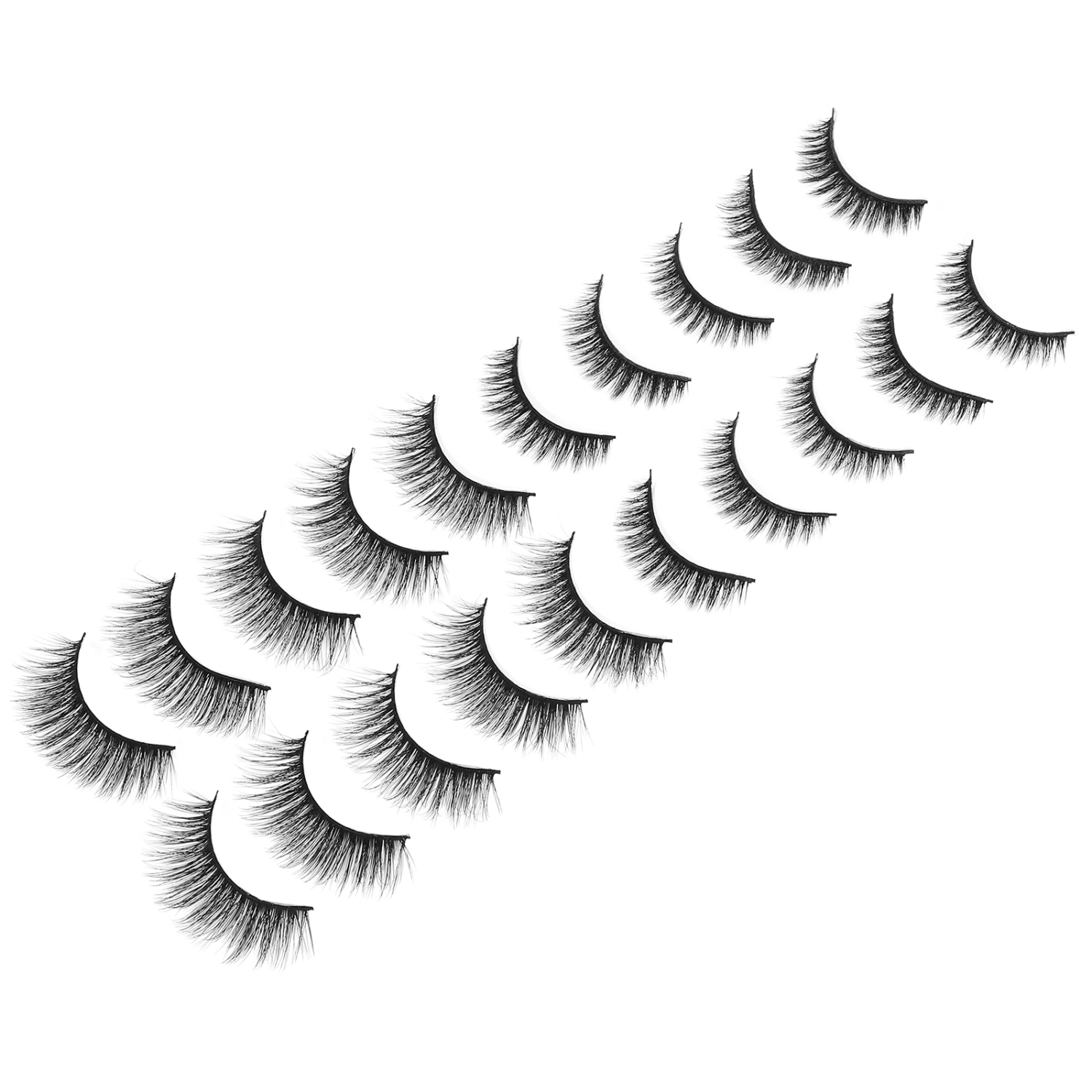 10 Pairs 3D Eyelashes False Eye Lashes Makeup False Eyelashes for Cosplay