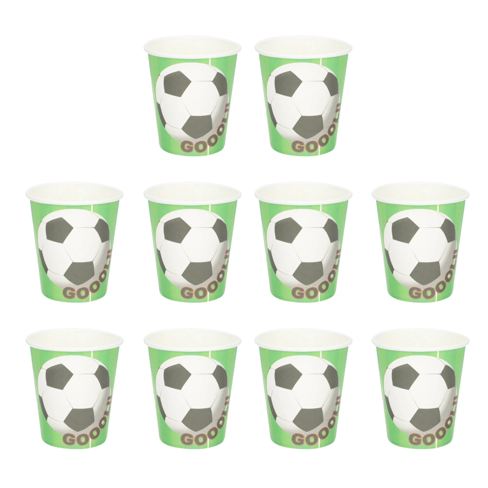 50pcs Football Design Paper Cups Party Paper Cups Convenient Paper Cups Coffee Cups