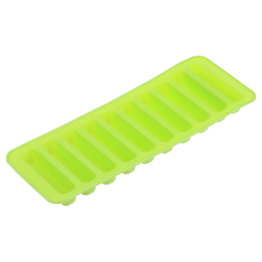 Silicone Ice Cube Trays Narrow Ice Stick Cubes Baking Mold Bakeware for Water Bottles Ice Cake Pudding (Green)