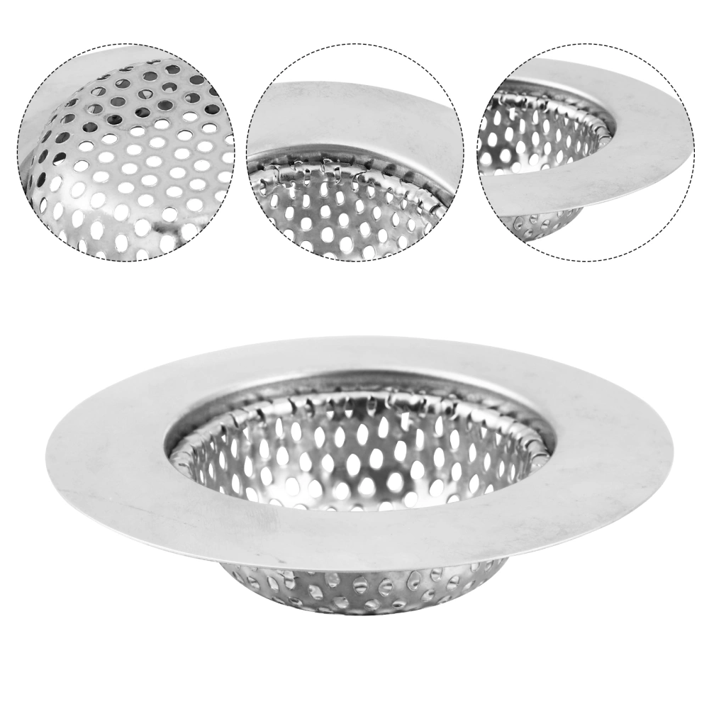 2Pcs Stainless Steel Bathtub Drain Cover Bathroom Anti-clogging Drain Filters