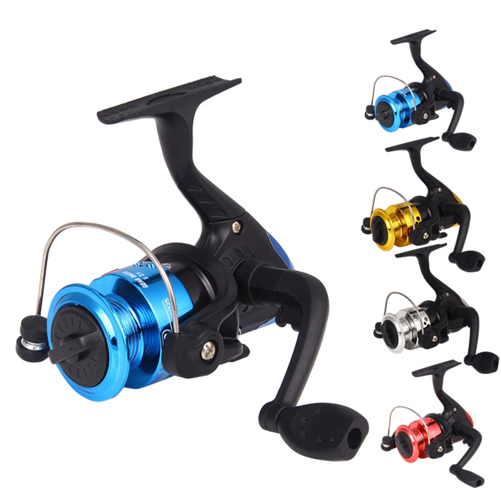 Metal Fishing Reel Fish Reel Fishing Tackle Line Wheel Fishing Feeder (Blue)