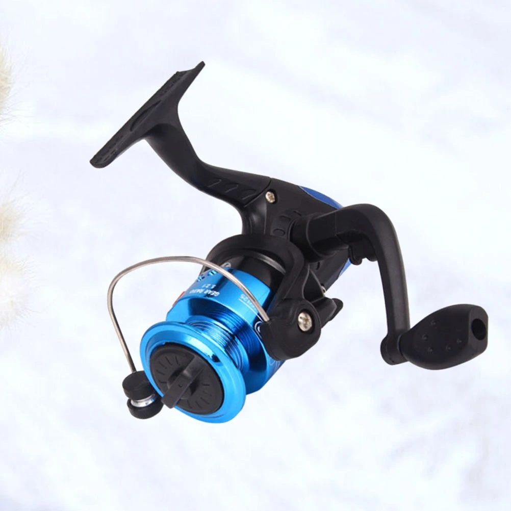 Metal Fishing Reel Fish Reel Fishing Tackle Line Wheel Fishing Feeder (Blue)