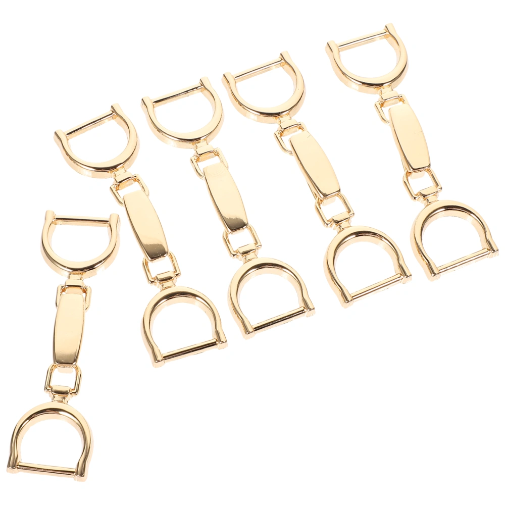 5pcs Shoe Chain Buckles Alloy Buckles DIY Shoes Bag Garment Decorative Buckle