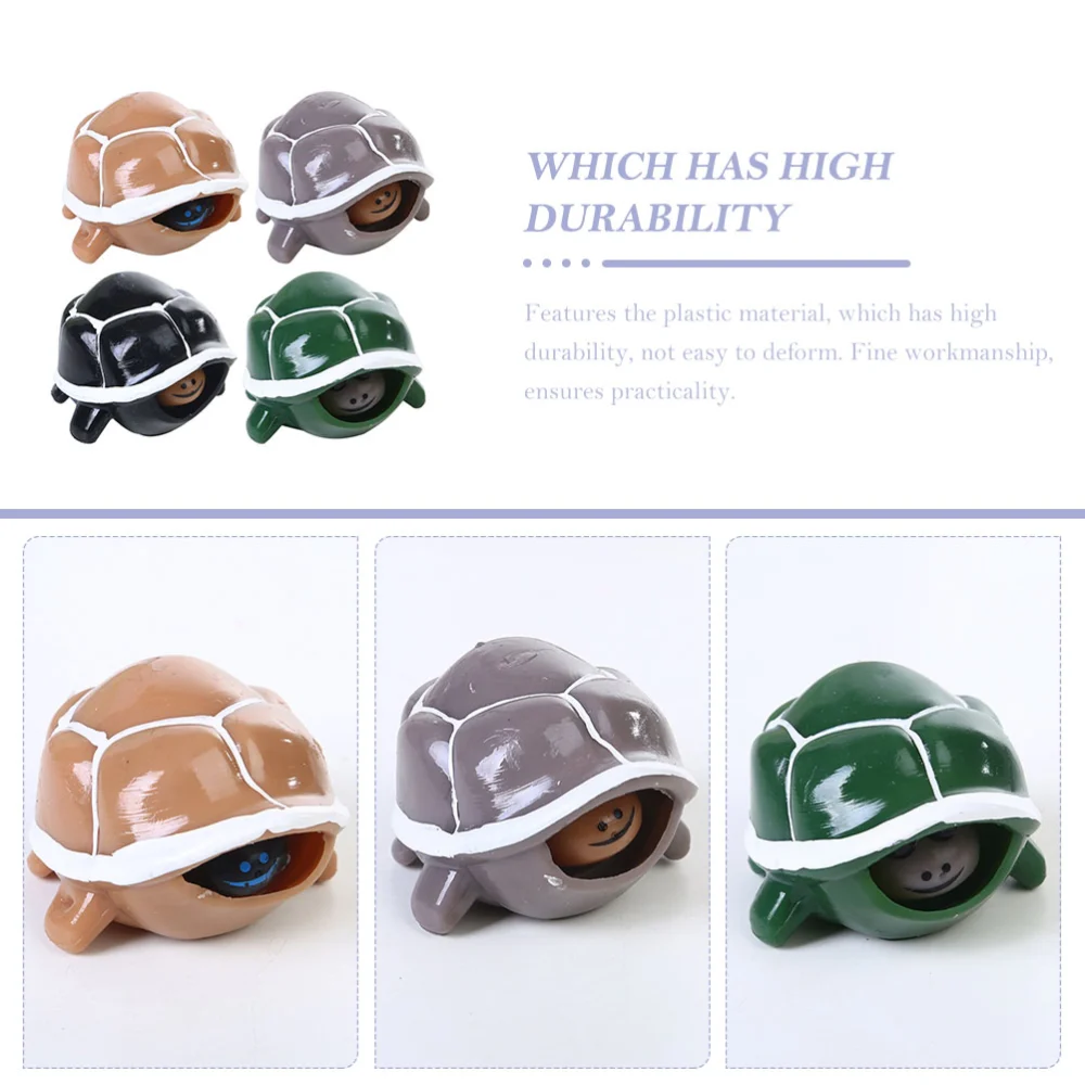 4Pcs Squeeze Turtle Toy Children Squeeze Toy Autistic Children Toy Stress Plaything