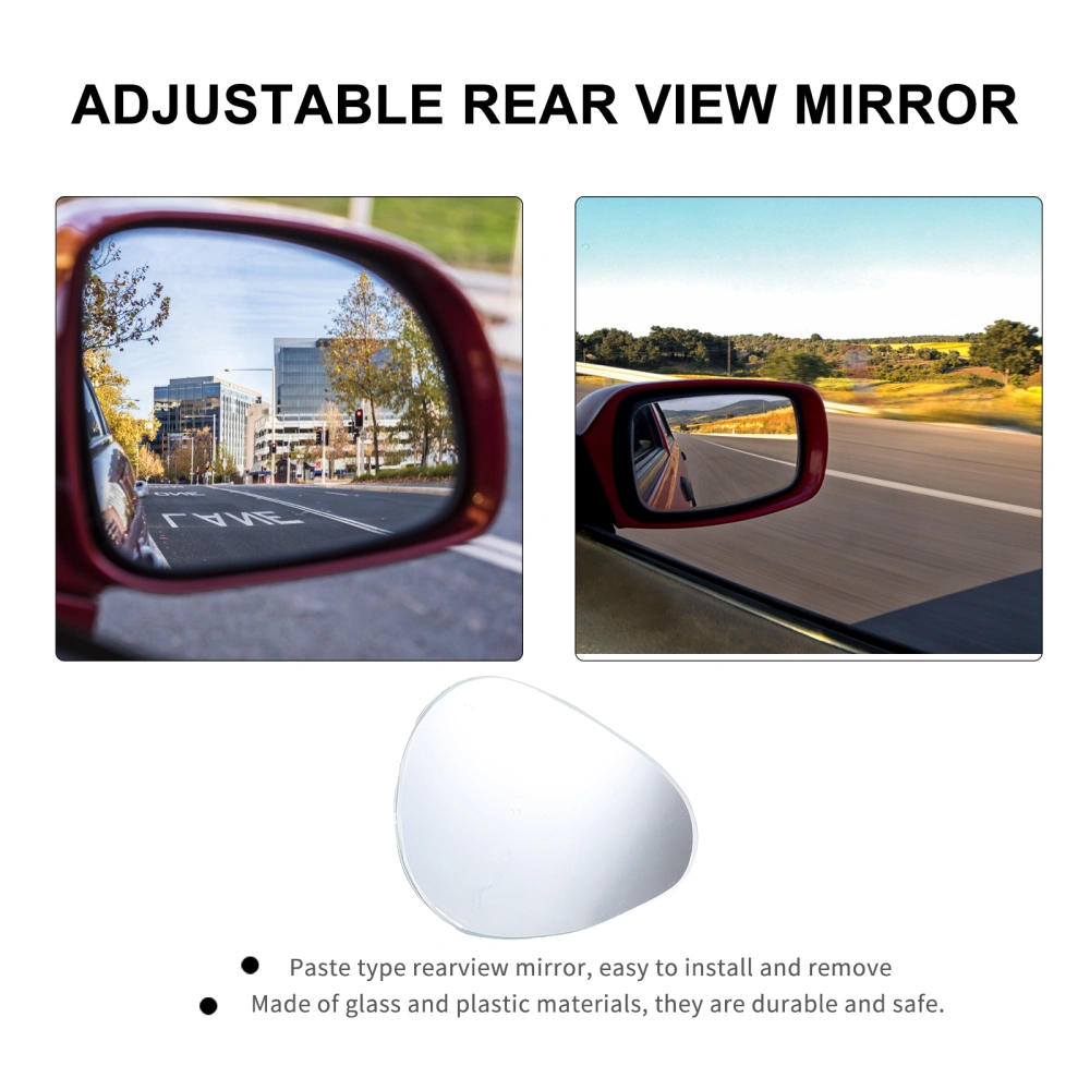 2Pcs Auto Rearview Mirror Adjustable Blind Spot Mirror Car Auxiliary Mirror