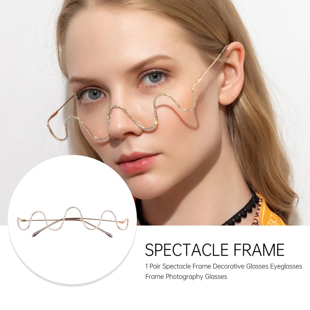 1 Pair Spectacle Frame Decorative Glasses Eyeglasses Frame Photography Glasses