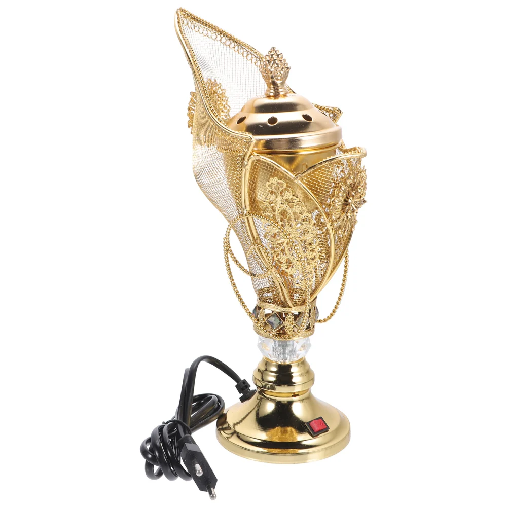 Electric Incense Burner Decorative Aroma Burner Incense Stove Desktop Centerpiece(EU Plug)