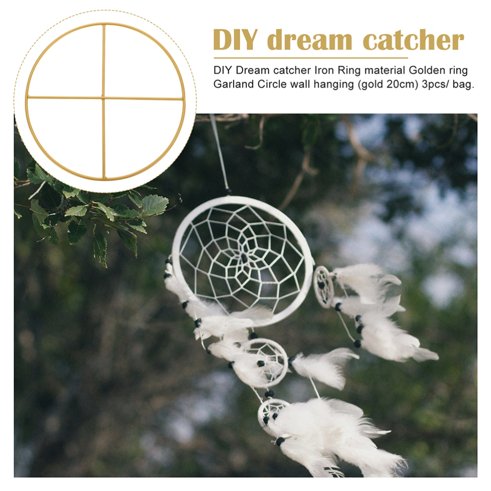 2Pcs Dreamcatcher DIY Iron Rings Wreath DIY Iron Rings DIY Adornment Accessories