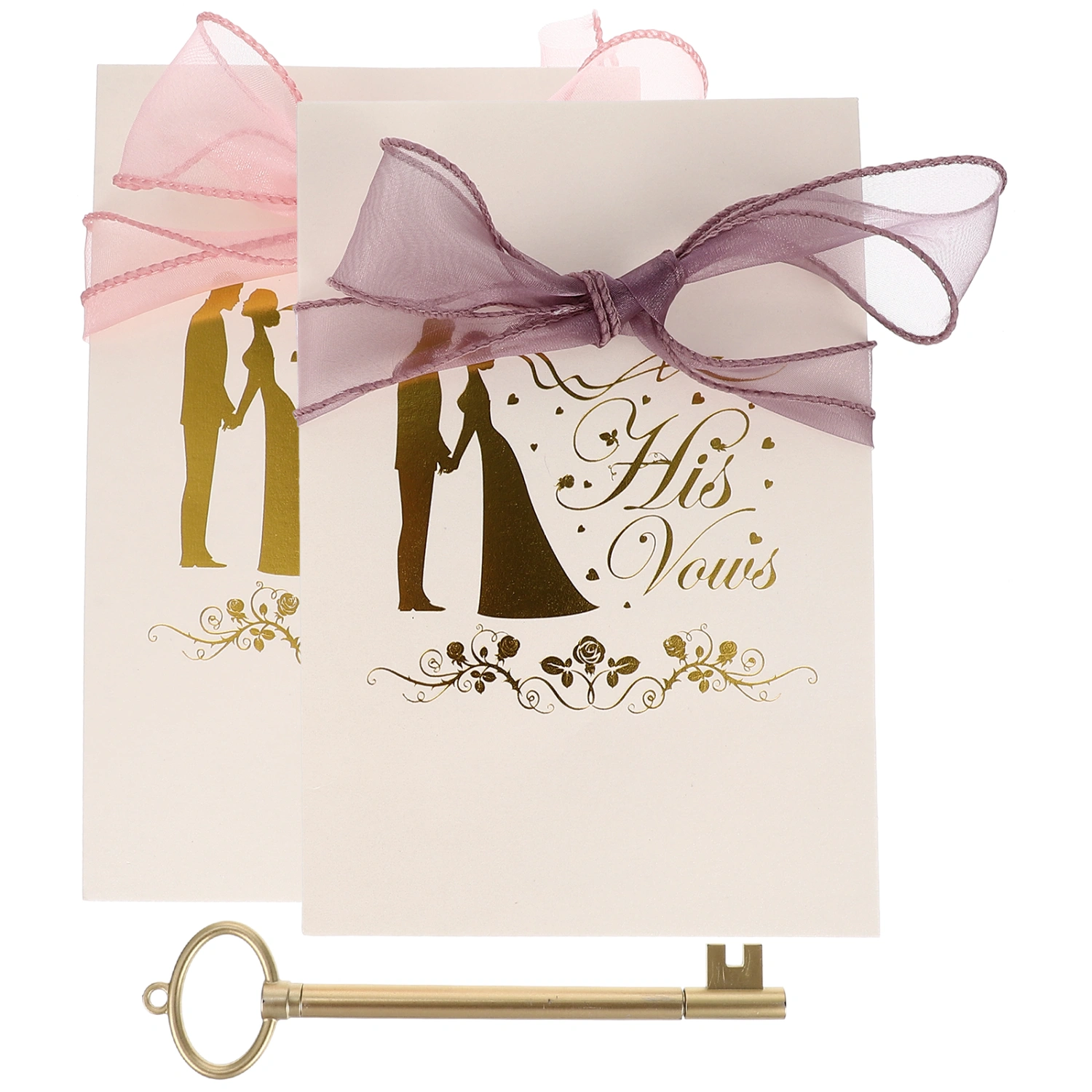 1 Set Wedding Vows Cards Bow Wedding Swearing Oath Cards Wedding Supplies
