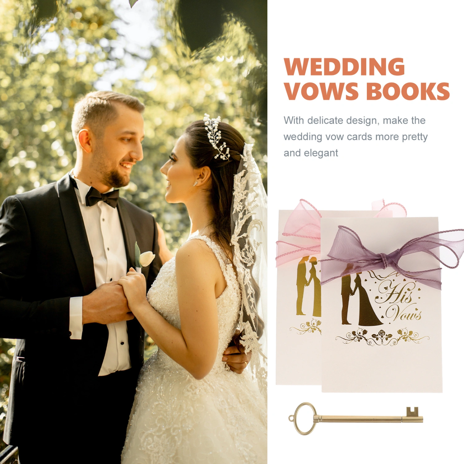 1 Set Wedding Vows Cards Bow Wedding Swearing Oath Cards Wedding Supplies