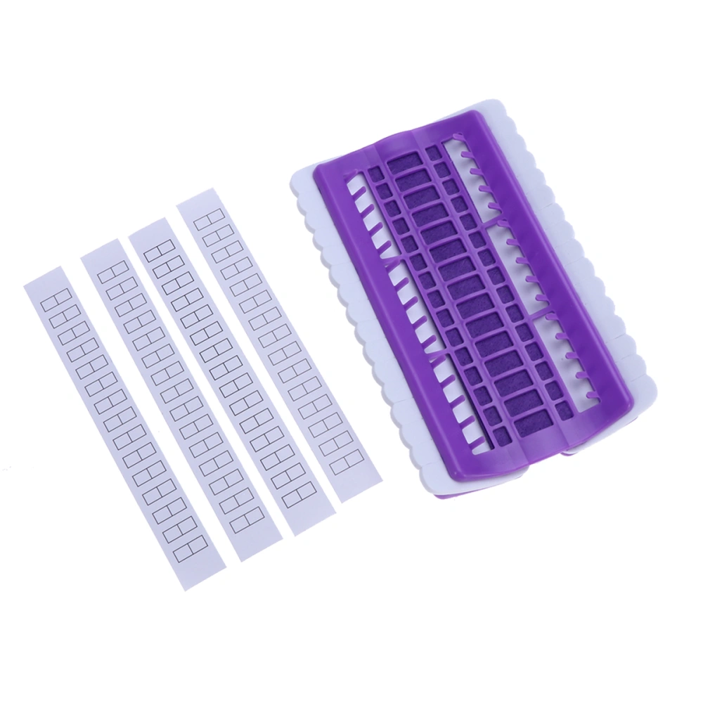 Floss Organizer Cross Stitch Kit Embroidery Thread Organizing with 30 Positions Craft Tools(Purple)