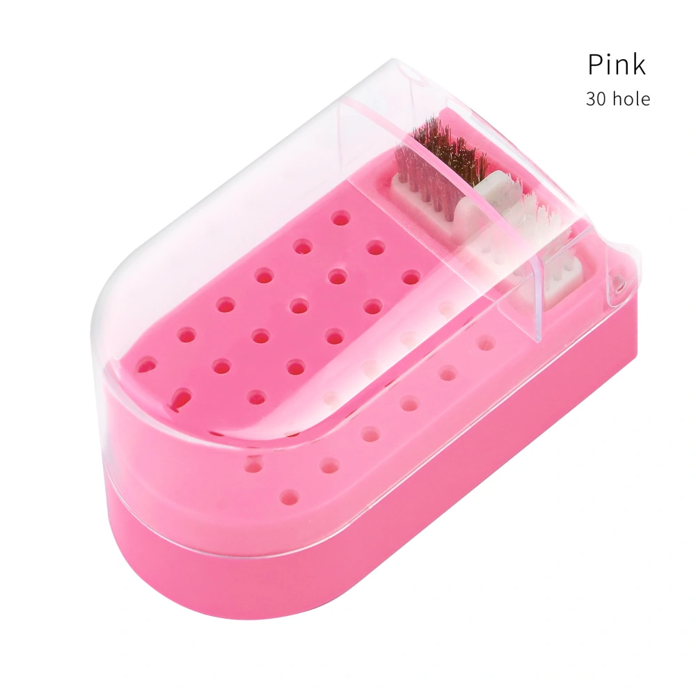 Nail Drill Bits Storage Case Manicure Grinding Head Box Nail Supply Clear Holder