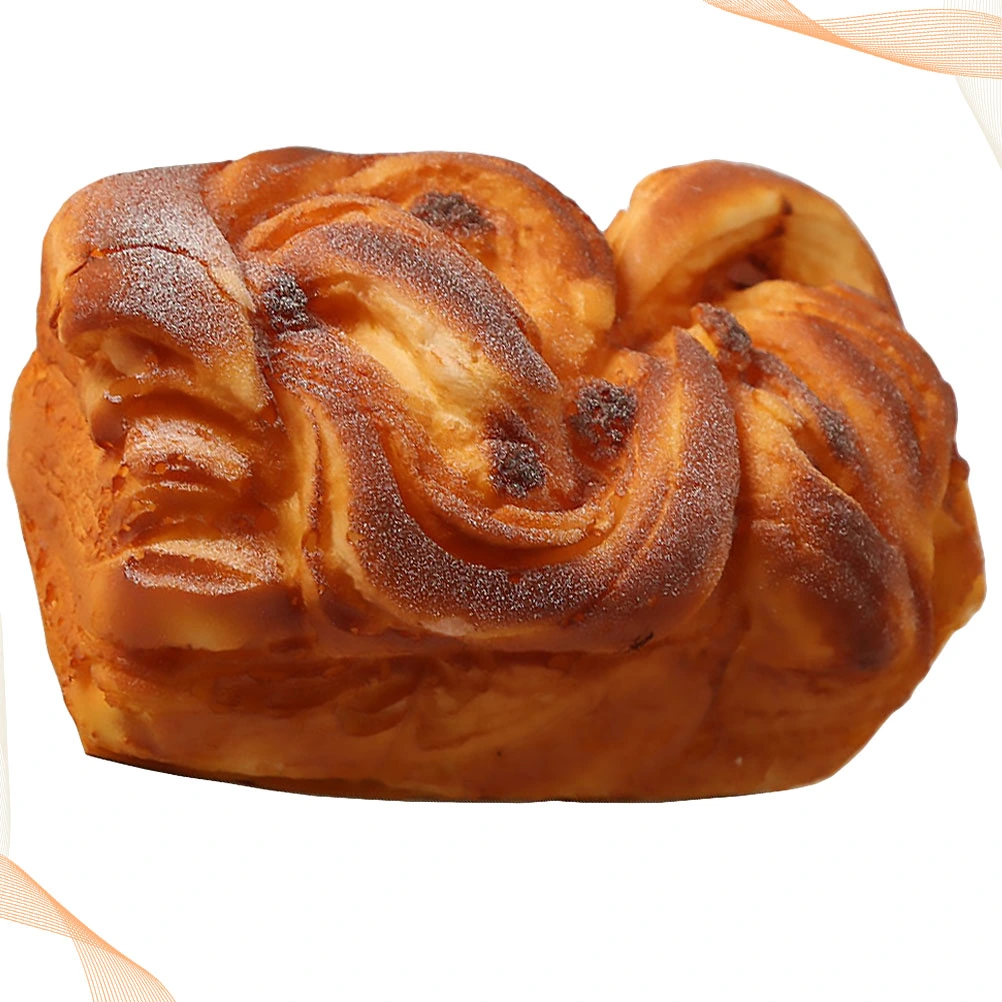 1ppc Simulation Toast PU Caramel Bread Model Decoartion Bakery Props Photo Props