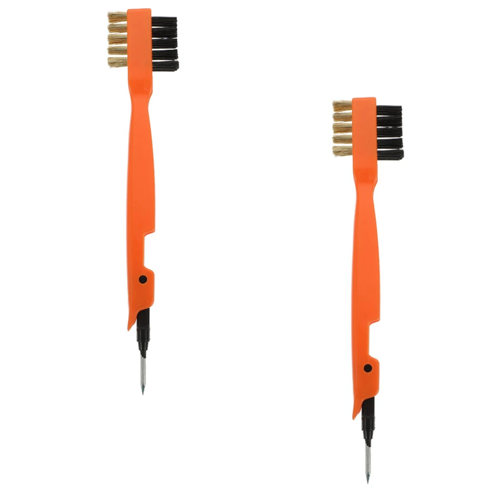 2 Pcs Sturdy Steel Copper Wire Cleaning Brushes Cooktop Brushes for Cleaning (Orange)