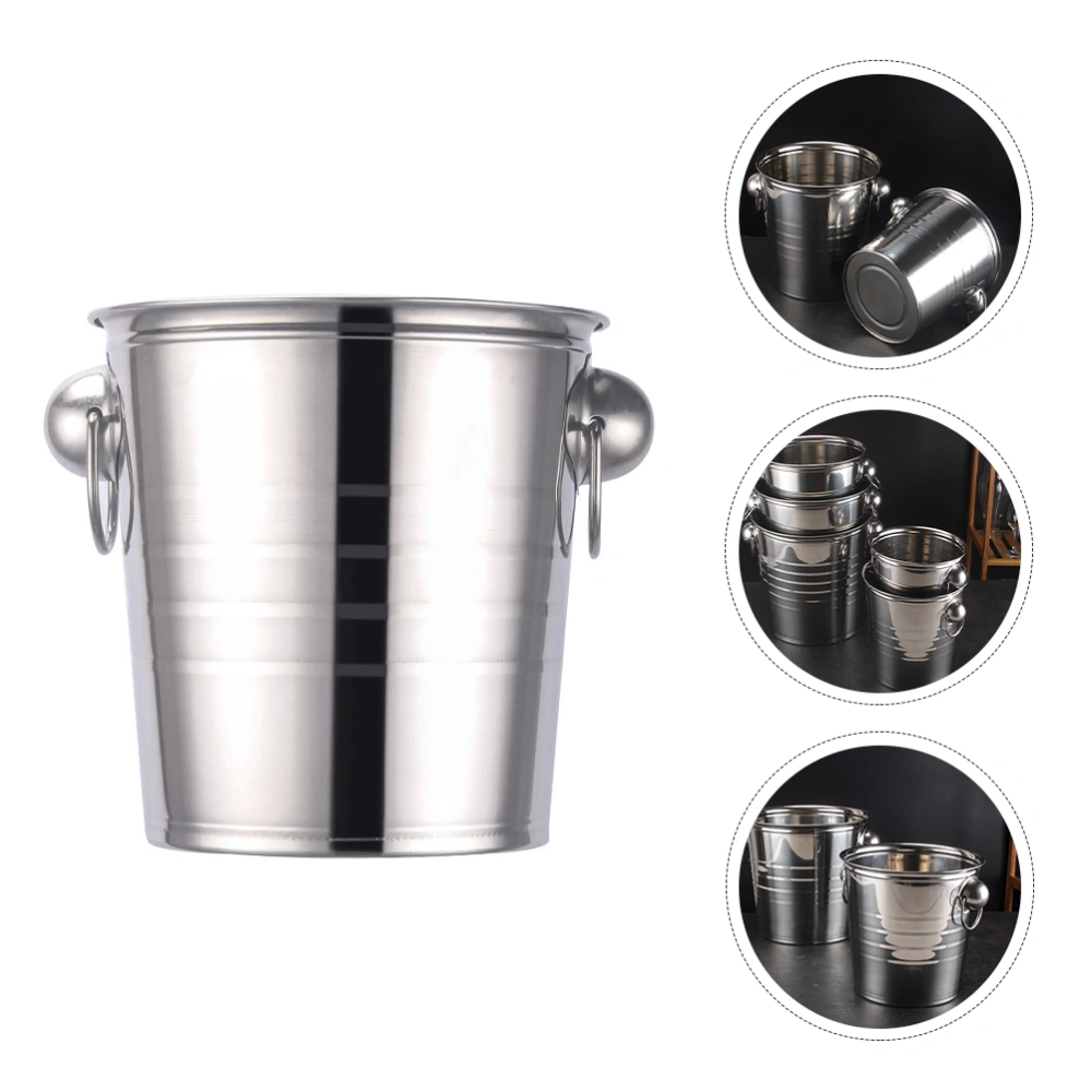 Stainless Steel Ice Bucket Champagne Wine Bucket Cooler for Bar Restaurant