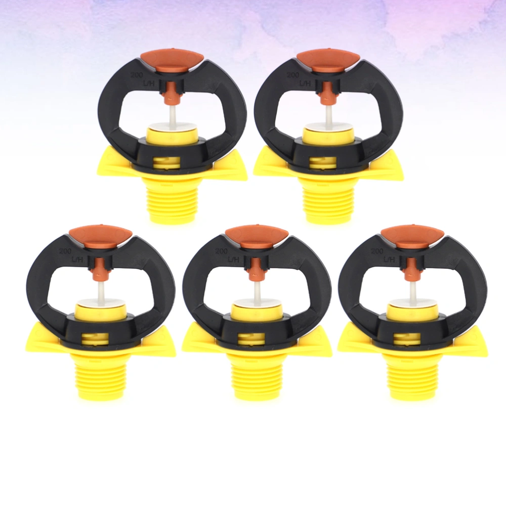 10PCS 360 Degree Rotating Sprinkler Nozzle Micro Irrigation Spray Head Automatic Small Sprayer for Farm Garden (Black)