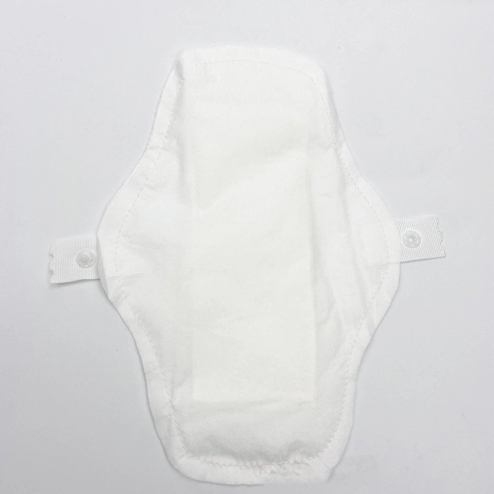 6pcs in 1 Suit Waterproof Cloth Sanitary Pads Washable Underpants Lining Reusable for 2-3 Times 180mm(White)