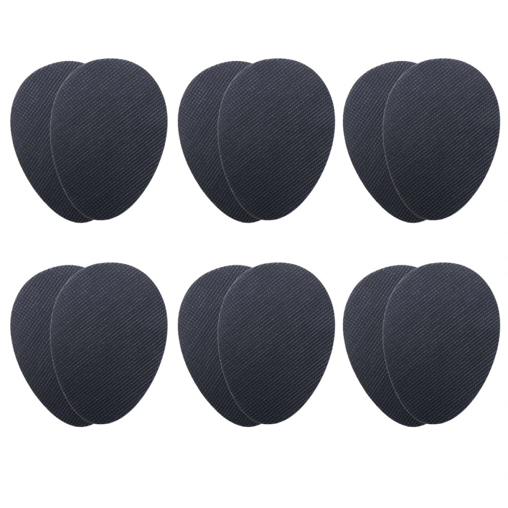 6 Pairs of Self-Adhesive High Heel Sole Protectors Rubber Anti Shoe Pads Stickers Non Shoe Grips for Men and Women (Black)