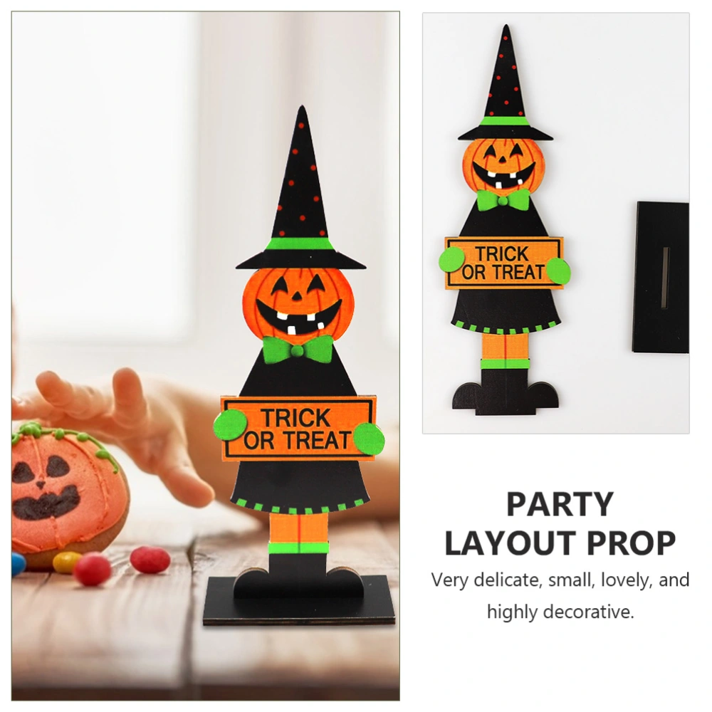 1Pc Halloween Wooden Adornment Home Atmosphere Decor Party Layout Prop