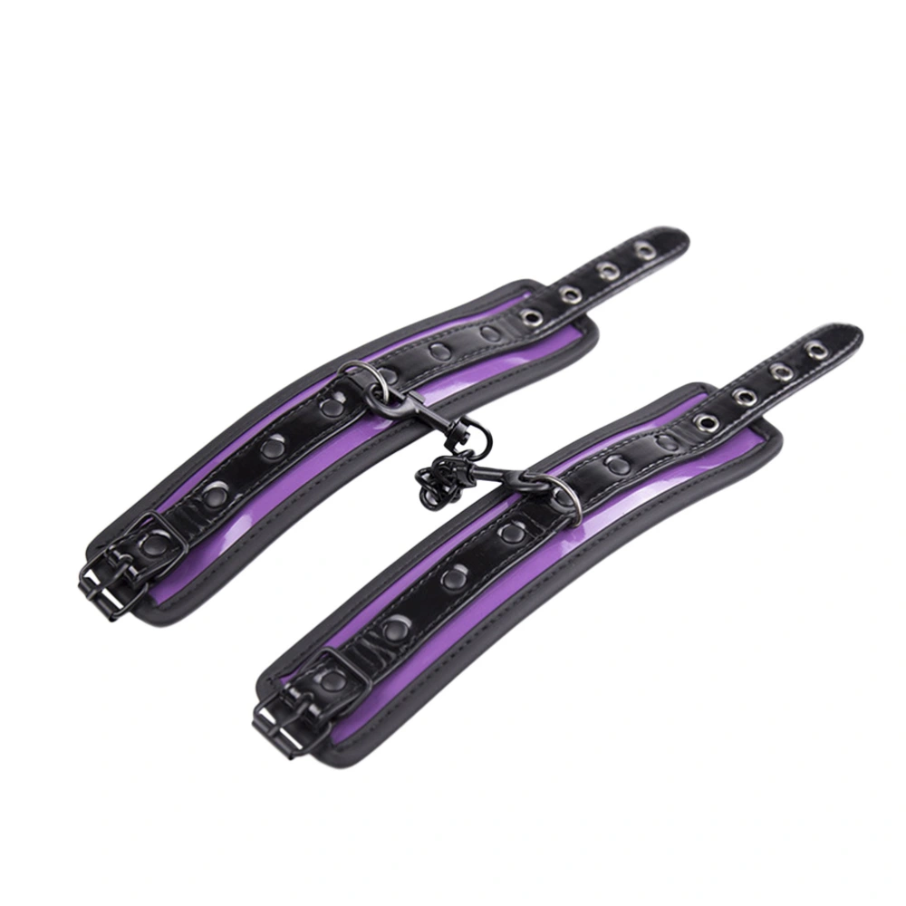 Sexy Handcuffs Bondage Restraint Wrist Tied Hand Sex Toys Adult Erotic Rope Handcuffs Flirt Products (Black and Purple)