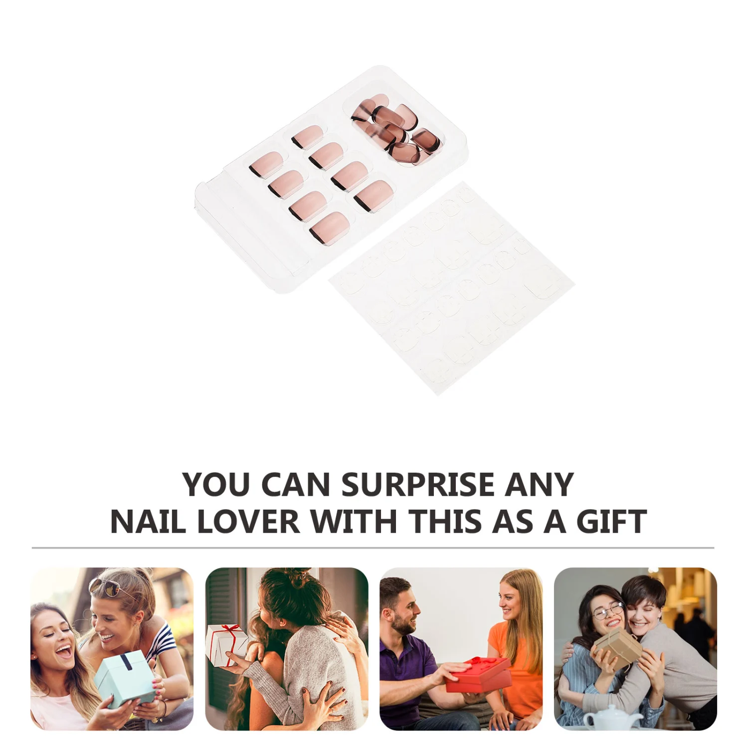 2 Sets of False Nails Resin Fake Nail Tips Fake Nail Exquisite Nail Art Supplies