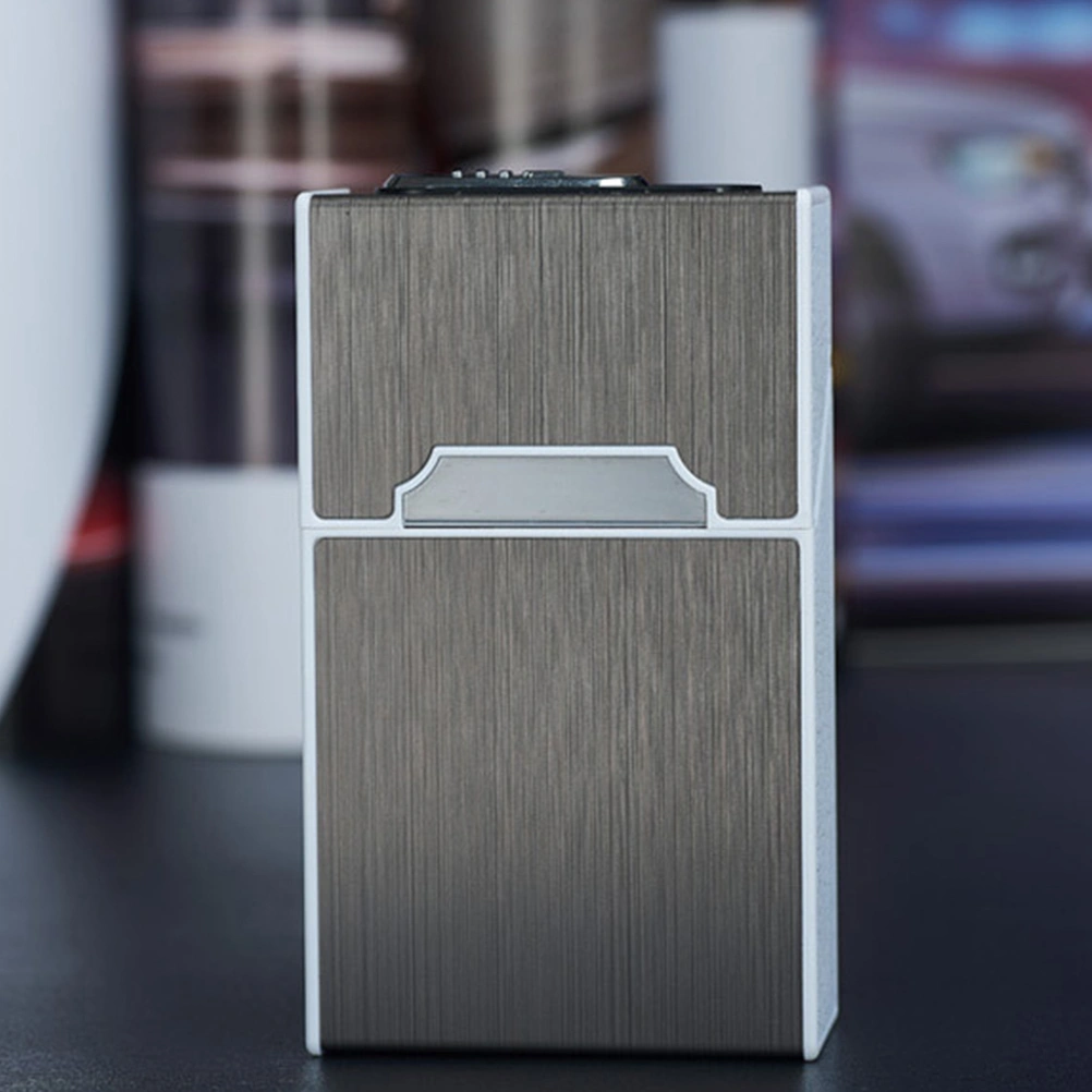 Electric USB Rechargeable Cigarette Lighter Cigarette Case Electronic Cigar Lighter (Black)