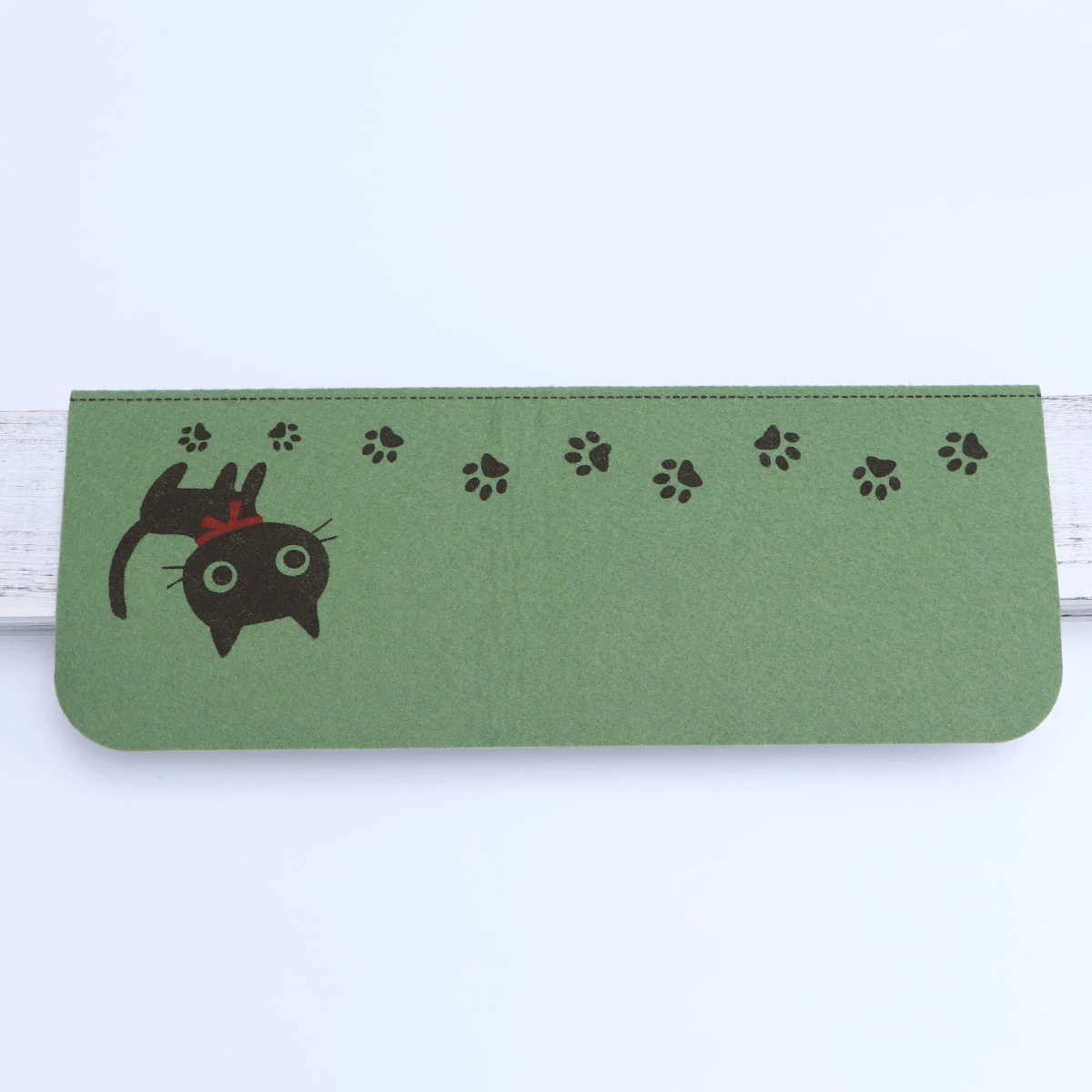 Kitten Pattern Non-slip Stair Carpet Tread Washable Noise Reduction Cuttable Stair Tread Mat (Green)