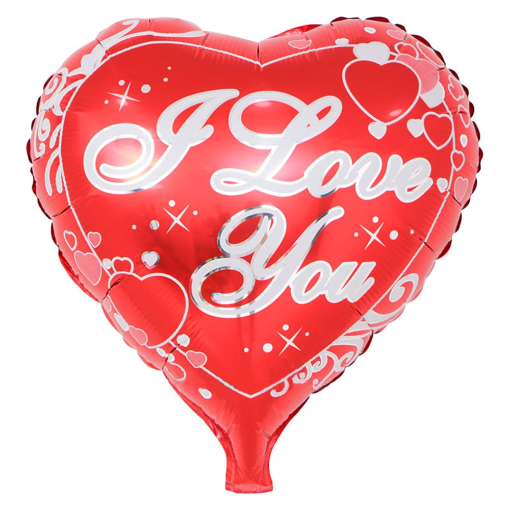 18inch I LOVE YOU Romantic Mylar Balloons Heart Shaped Foil Balloon for Valentin's Day Engagement Wedding Party Decoration