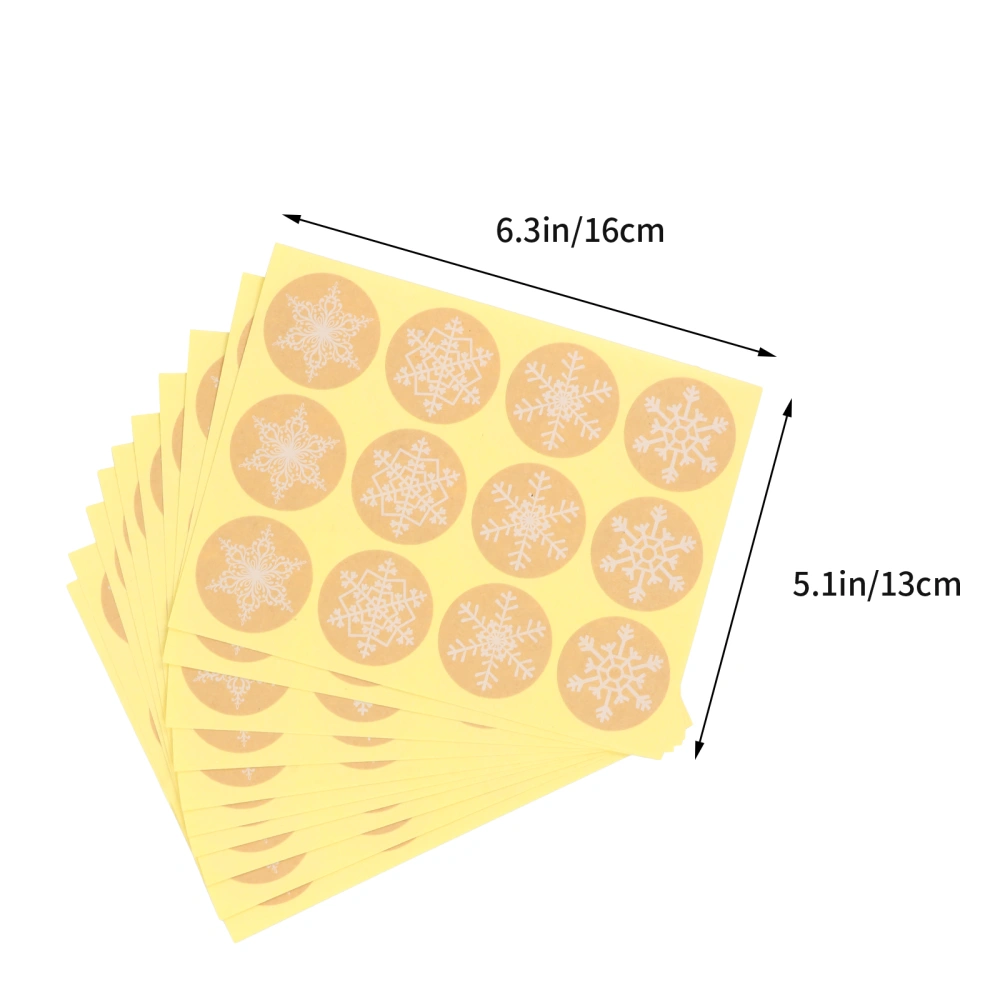 30 Sheets Christmas Labels Self-adhesive Kraft Paper Sticker Packaging Sticker