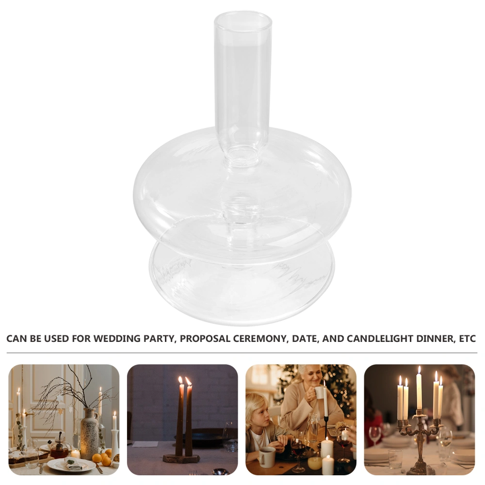 Glass Candle Holder Table Decorative Candlestick Creative Table Adornment