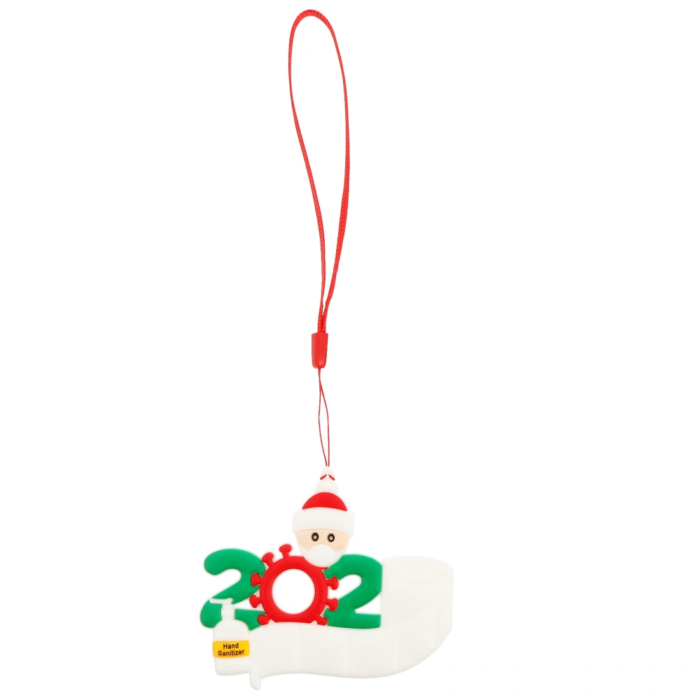 1 Pc Christmas Cartoon Bag Keys Decorative PVC Hanging Pendants Key Chains