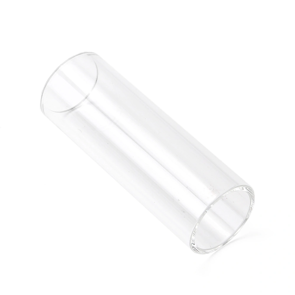 60mm Glass Finger Slide Bar Electric Guitar Slides for Country Jazz Blues Acoustic Guitarra Strings Instrument Part Accessories R30 (White)