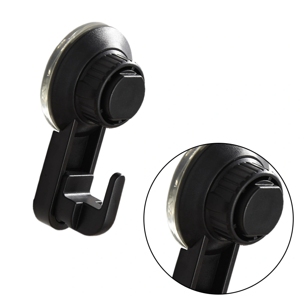 2Pcs Suction Cup Hooks Punch-Free Hook Wall-Mounted Hook Multifunctional Pothook Clothes Hanger Black