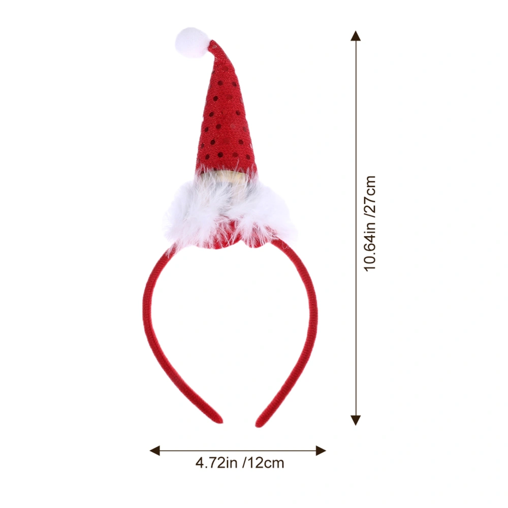 2pcs Christmas Hat Hair Clasp Christmas Decorations Hair Band Hat Headband