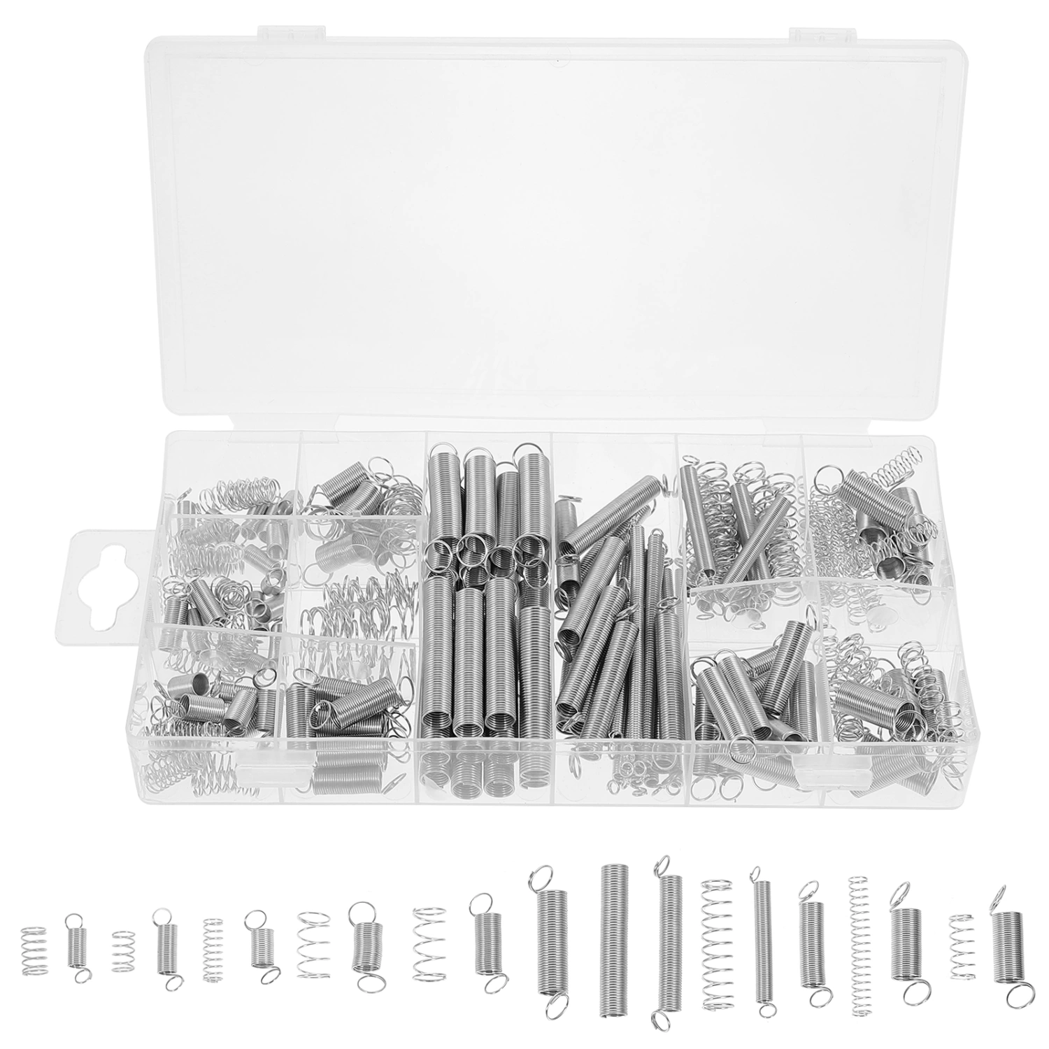 200pcs Spring Assortment Kit Spring Set Extension Pressure Spring Accessories