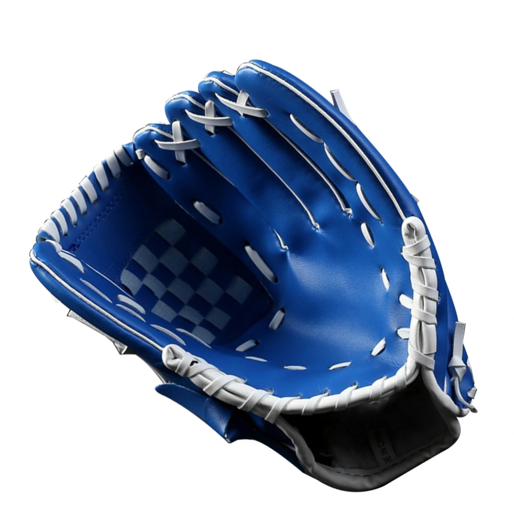 1PC 12.5 Inch Thicken Infield Pitcher Baseball Gloves Softball Gloves Infielder's Glove for Children Man Women Adolescents Sports (Blue)