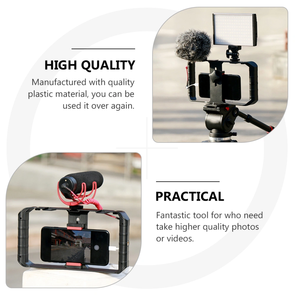 Smartphone Video Rig Filmmaking Case Phone Video Stabilizer Grip Tripod Mount