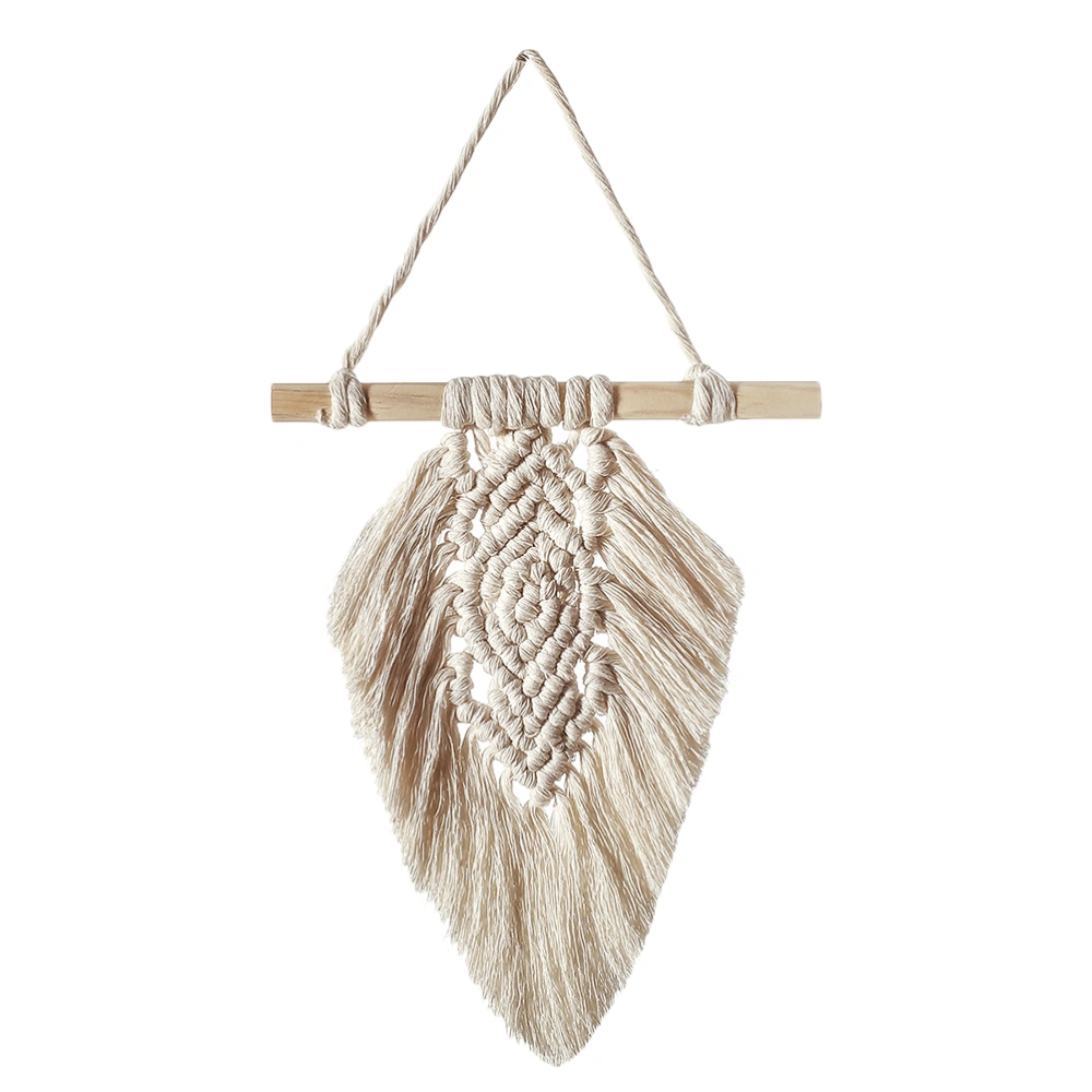 Weaving Tassel Pendant Wall Hanging Decor Wall Woven Pendant Leaf Shaped Pendant