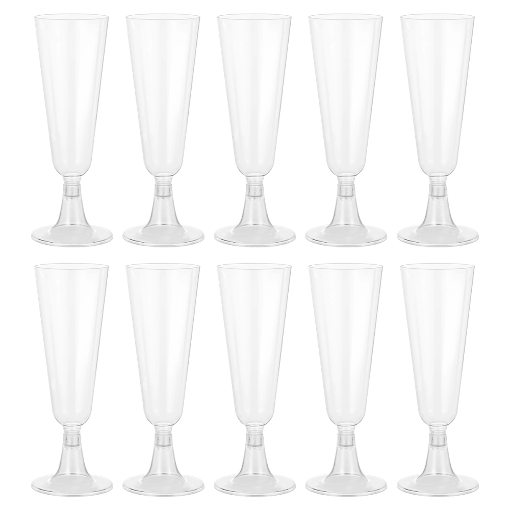 TOYMYTOY 30pcs Plastic Red Wine Goblets Wine Cups Disposable Champagne Drink Cups Cocktail Glass Cups (Transparent)