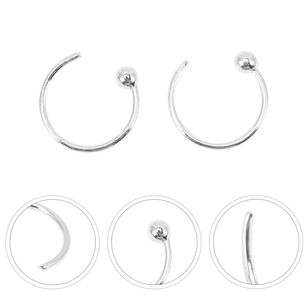 1 Pair Silver Earrings Chic Ear Studs Simple Earrings Ear Jewelries for Women