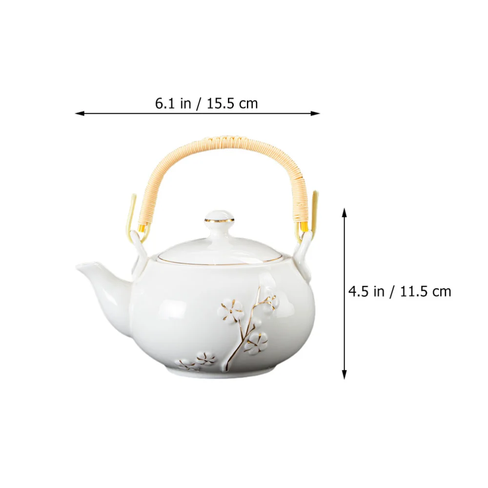 Ceramic Teakettle Tearoom Supply Household Tea Kettle Teapot for Home Use