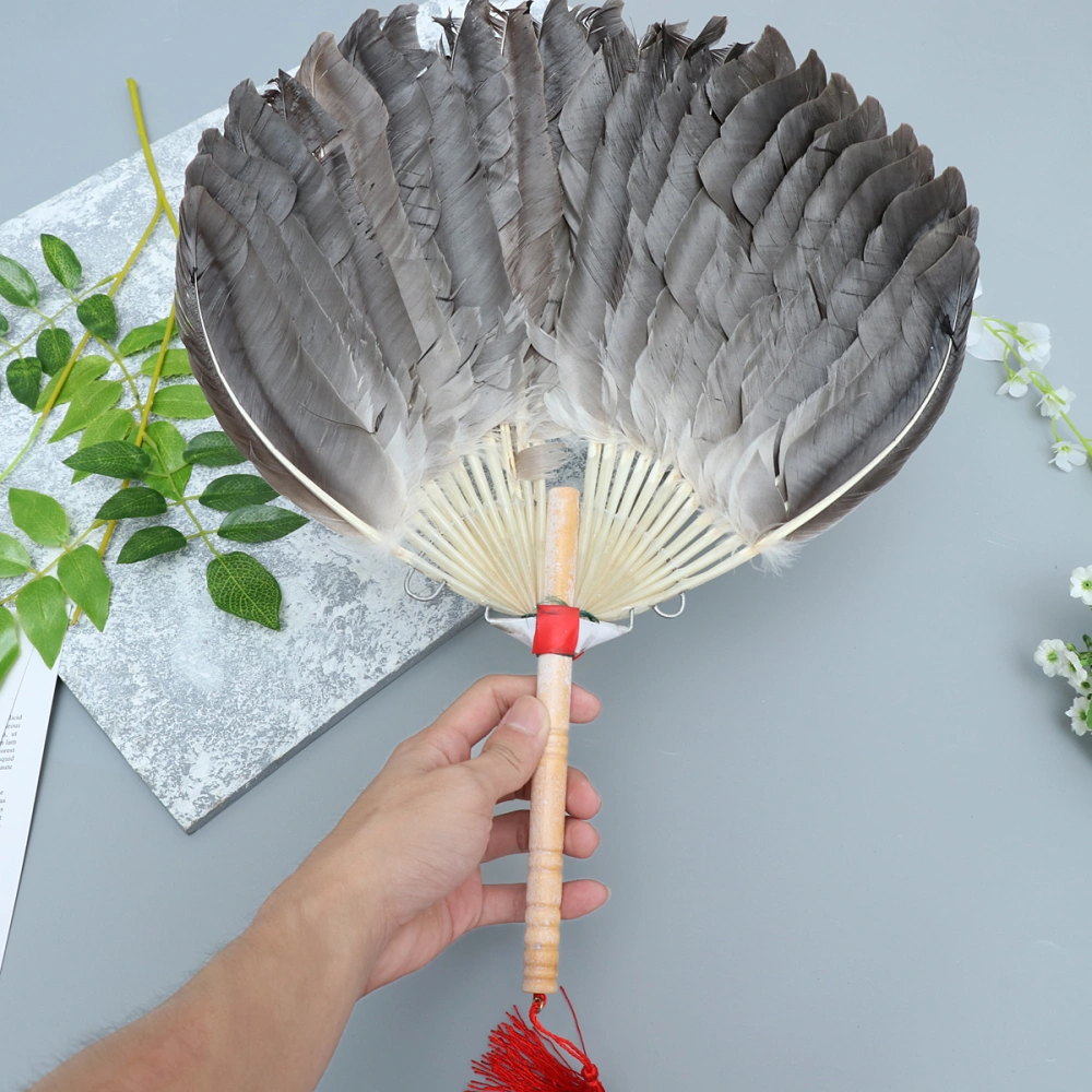 Goose Feather Fan Creative Beautiful Fan for Pregnant Woman Baby Lady (24 Pieces Goose Feather Pattern)