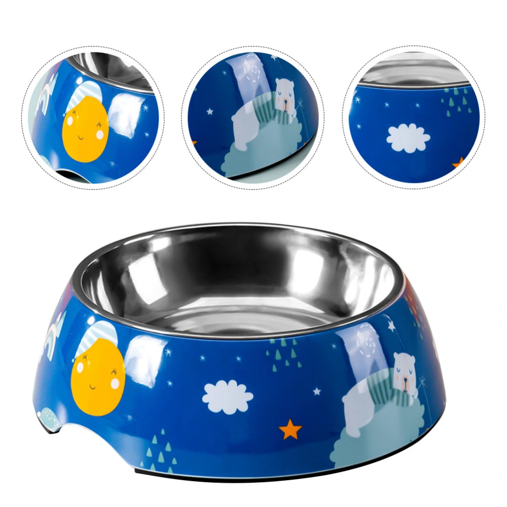 Household Puppy Bowl Adorable Pattern Feeding Bowl Wear-resistant Pet Bowl Dog Accessory