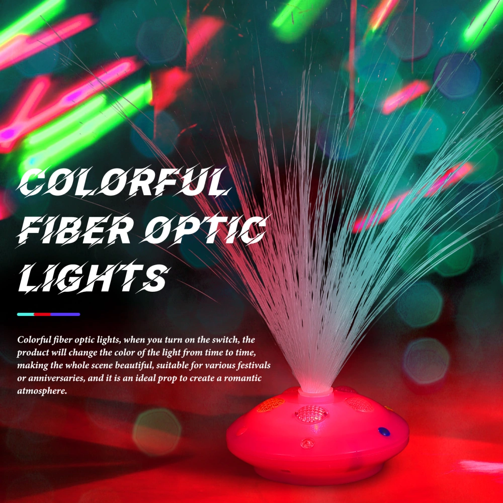 1 Set of Tabletop Optical Fiber Design Night Lamp Decor for Home Party Using