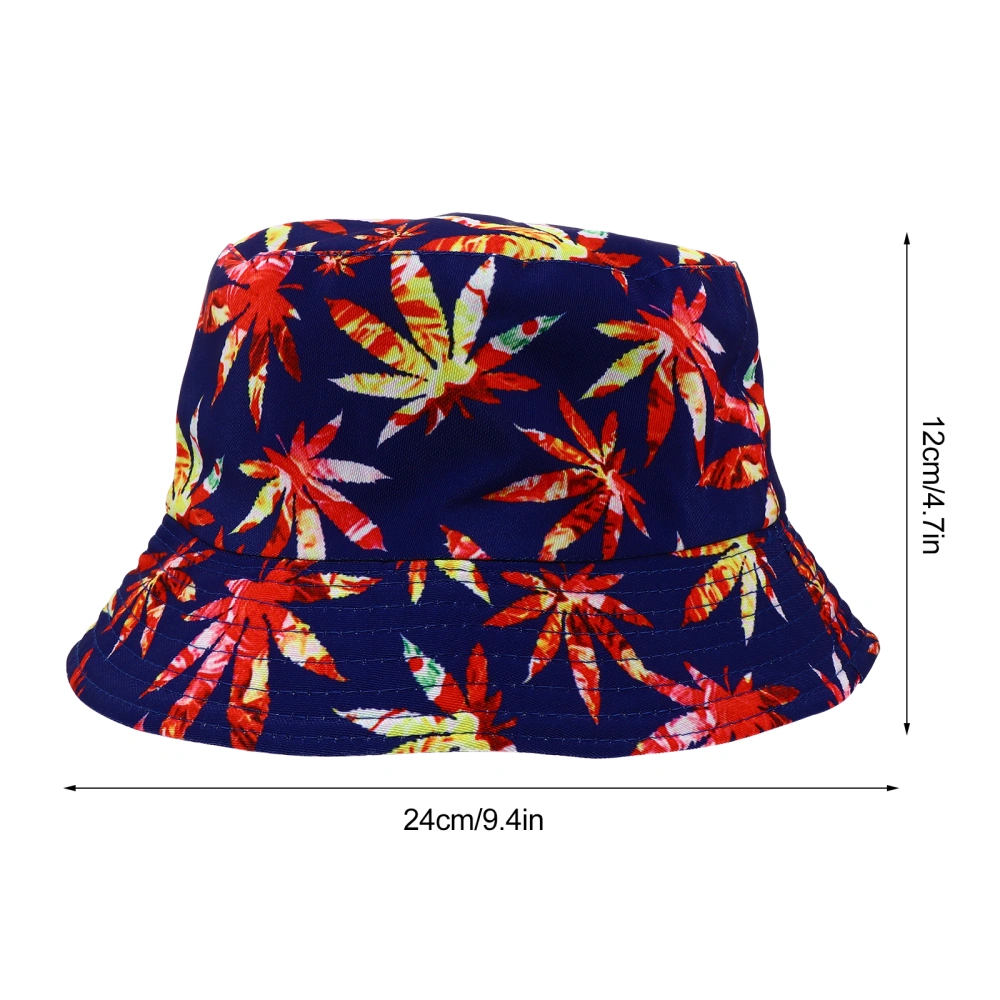 1Pc Wide Brim Hat Double-sided Printed Hat Outdoor Bucket Hat Fisherman Hat