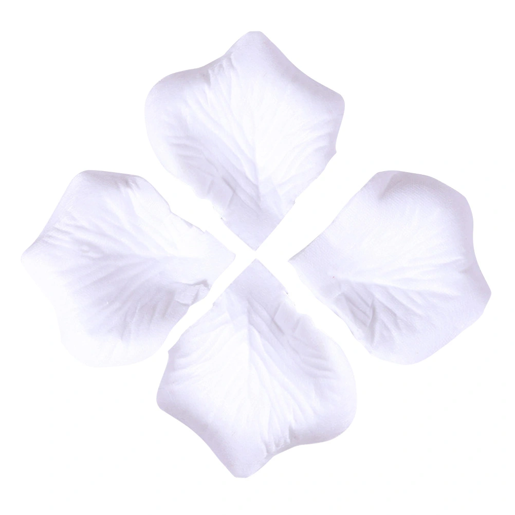 1000pcs Silk Rose Petals Artificial Flower Petals for Wedding Confetti Flower Girl Bridal Shower Hotel Home Party Valentine Day Flower Decoration (White)