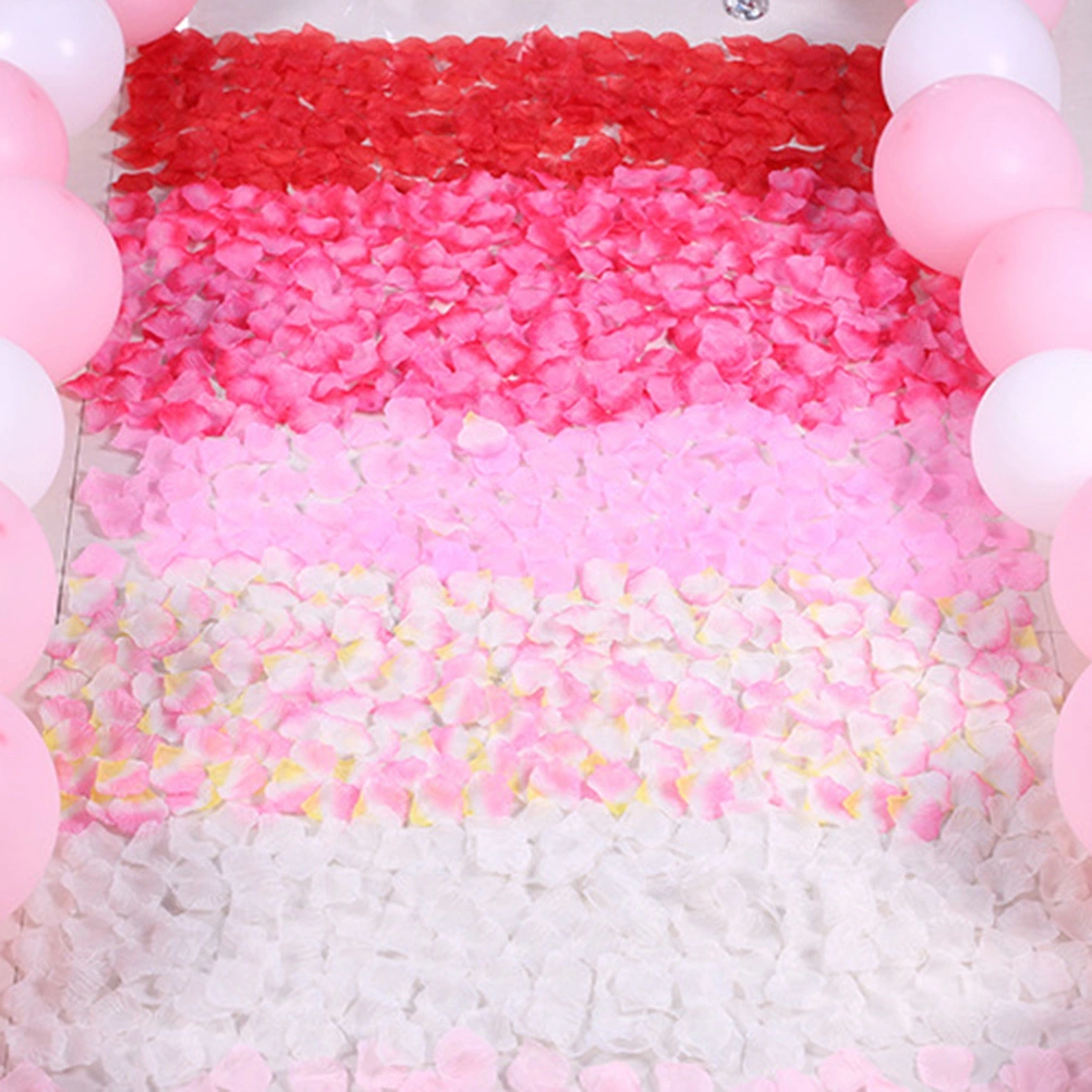 1000pcs Silk Rose Petals Artificial Flower Petals for Wedding Confetti Flower Girl Bridal Shower Hotel Home Party Valentine Day Flower Decoration (White)