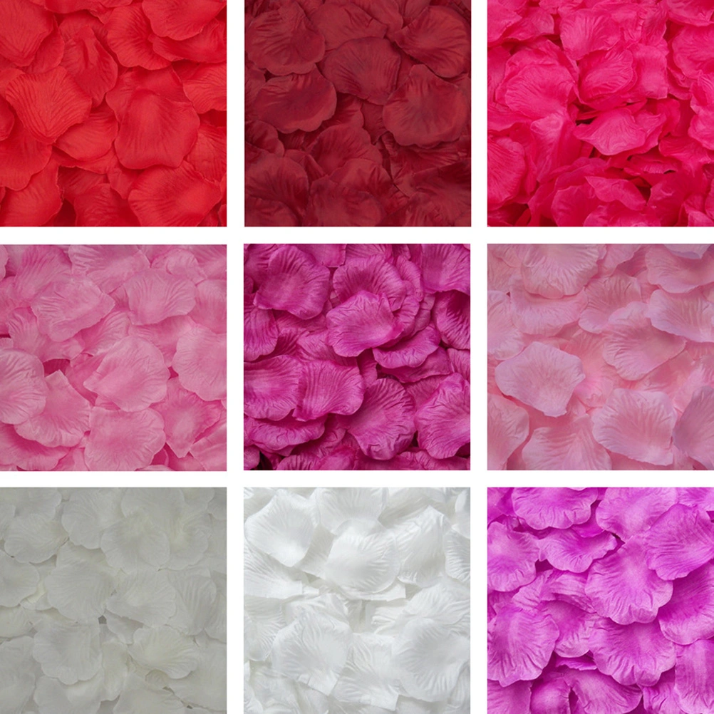 1000pcs Silk Rose Petals Artificial Flower Petals for Wedding Confetti Flower Girl Bridal Shower Hotel Home Party Valentine Day Flower Decoration (White)