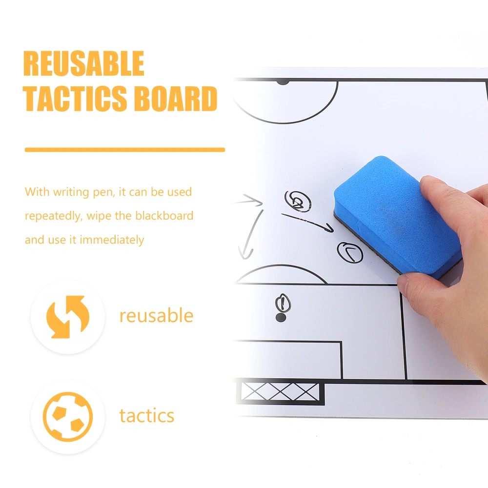 1 Set of Football Match Coaching Board Competition Tactics Board (White)